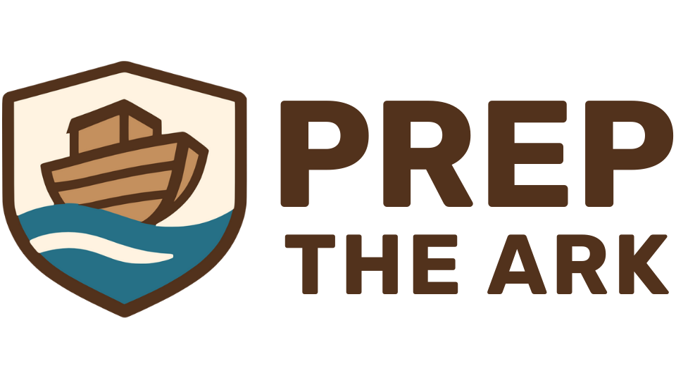 Prep the Ark logo featuring a brown wooden ark on blue waves inside a shield emblem.